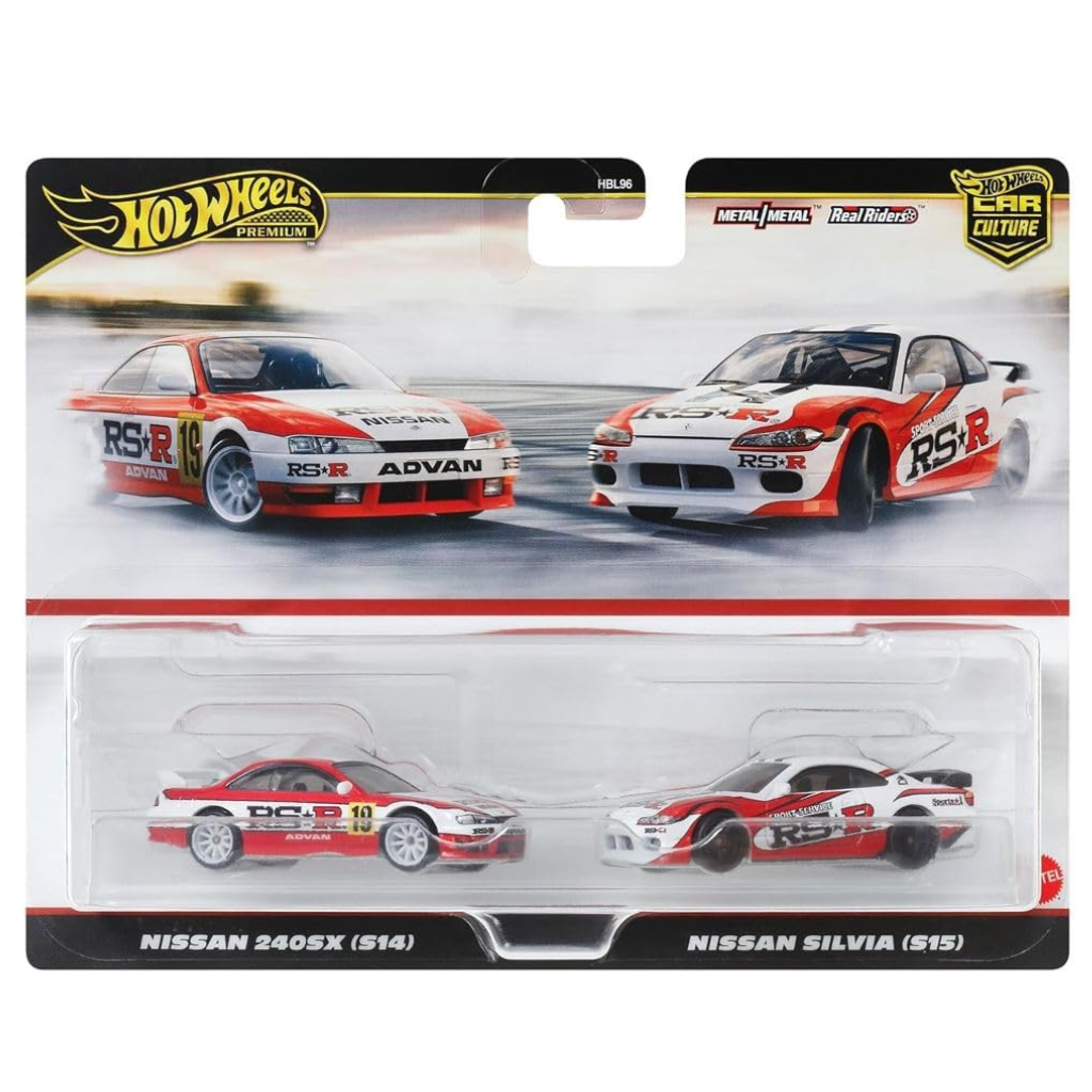 Hot Wheels Premium Pack Nissan 240SX (S14) & Nissan Silvia (S15) HRR84